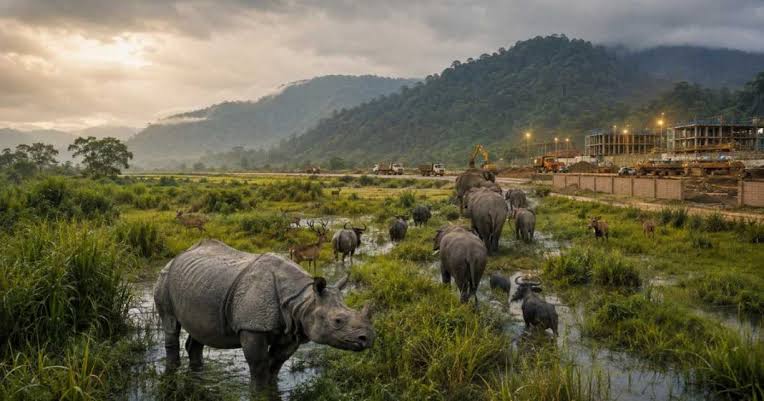 The 1-km Controversy: Is Kaziranga at Risk? - The Meghalayan Express