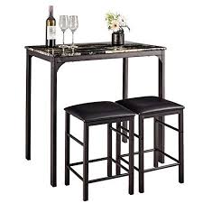 Amerlife Dining Set For 2 Marble Dining Table Set 3 Piece Pub Table Set Wood Counte Amerlife Wooden Dining Table Set Dining Table Marble Wooden Dining Tables