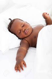 O #1 red on the bottom and gray on top. Cute African American Baby Boy Sleeping On Bed Stock Photo Picture And Royalty Free Image Image 17331531