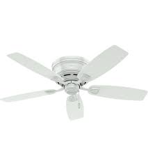 Hunter fan 52 in casual matte white indoor ceiling fan with light kit and remote. Hunter Fan 53119 Sea Wind 48 Inch White Outdoor Ceiling Fan Low Profile