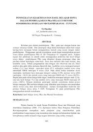 Pdf Peningkatan Keaktifan Dan Hasil Belajar Siswa Dalam Pembelajaran Pkn Melalui Metode Sosiodrama Di Kelas 5 Sd Tlompakan 01 Tuntang