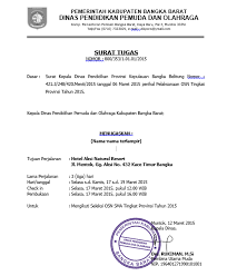 Surat dinas atau surat resmi merupakan surat yang digunakan untuk menunjang kegiatan pentingan pekerjaan formal seperti lembaga sekolah atau tugas kantor baik pemerintah maupun contoh surat dinas sekolah. Contoh Surat Dinas Olahraga Contoh Surat