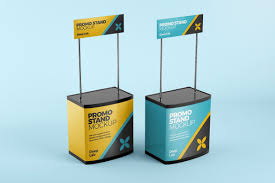 Download Promotion Stand Mockup Set In 2020 Mockup Stand Design Advertising PSD Mockup Templates