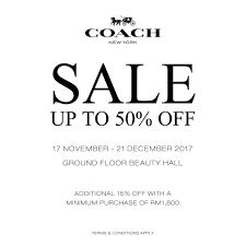 Coach price in malaysia june 2021. Sogo Malaysia Coach Sale Up To 50 15 Off With A Facebook