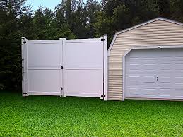 The best way to find out where they should go is to read the instructions given with the gate. Vinyl Gates Heavy Duty Vinyl Fence Gates Walk Gates Drive Gates