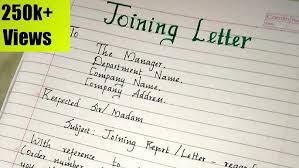 As the name indicates, this formal letter format can come in handy when you apply for certain provision, concession or job. Joining Letter Writing A Formal Joining Letter Report For A Job Handwriting Youtube