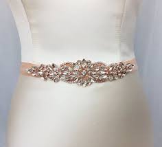 Rose Gold Belt Rose Gold Bridal Belt Wedding Belt Rose Gold Sash Rhinestone Belt Wedding Dress Belt D Bridal Belt Wedding Accessories Wedding Dress Belt