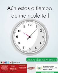 Aun Estas A Tiempo De Matricularte Ultimos Dias De Matricula 2016enuth Honduras Wall Clock