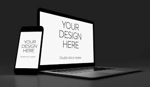 View Of A Mockup Of Smartphone And Laptop In 2020 Smartphone Mockup Laptop