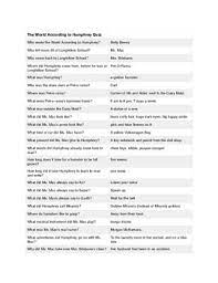 The World According To Humphrey Quiz Book Quizzes Quiz Children S Literature