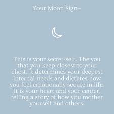 Brief Explanation Of The Moon Sign In The Birth Chart The Birth Chart Also Known As The Natal Chart Is A Picture Of The Natal Charts Moon Signs Birth Chart