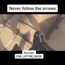 Never Follow The Arrows Youtube One Letter Shor Ifunny