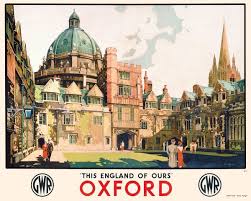 Oxford University Brasenose College Vintage Gwr Railway Poster Art Print Train Posters Travel Posters Vintage Travel Posters