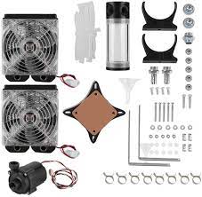 Connect the adapter to cpu fan 1. Tosuny Water Cooling Set Diy Desktop Pc Water Cooling Kit Water Pump Tank Cooling Set With Radiator Gpu Water Pump Dual Led Fan For Diy Fans Water Cooling Systems Fans Cooling Stanoc Com