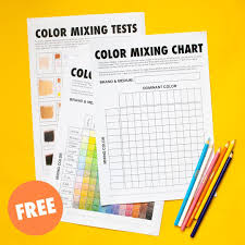 Print your own blank greenleaf & blueberry handmade watercolor color mixing chart! Free Colored Pencil Mixing Chart Make 144 Colors Out Of 12 Pencils