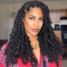 Hair material:synthetic hair extensions,faux locs crochet hair braid extension style:goddess faux locs crochet hair. Butterfly Locs Bohemian Butterfly Faux Locs Crochet Hair For Black Wom Kralerhair