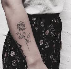 High quality professional artist tattoo supplies. Simple Black Outline Rose Tattoo On The Forearm Tattoogrid Net