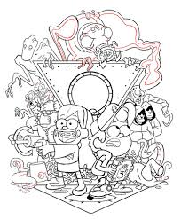 The caesar cipher used in gravity falls substitutes the original letter for the third letter before it. Gravi Team Falls Gravity Falls Art Fall Coloring Page Coloring Pages