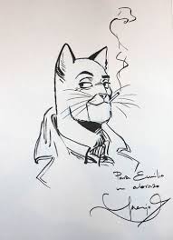 Juanjo Guarnido Blacksad T1 In Emilio Lobato 39 S Juanjo Line Artwork Animal Art Comic Art