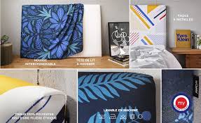 Facile à enfiler (tête de lit de 1,60 m de large), sans plis et a l'air superbe ! Housse De Tete De Lit Design Sifnos Coco Hellein Myquintus