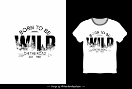 Download T Shirt Template Black White Wild Trees Decor Free Vector In Adobe Illustrator Ai Ai Format Encapsulated Postscript Eps Eps Format Format For Free Download 2 14mb