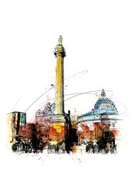 Grey S Monument Art Print Newcastle Illustration Etsy In 2020 Art Prints Creative Art Watercolor Illustration