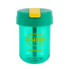 300ml Mini Children Water Mug Leakage-proof Student Plastic Portable Straw  Cup(Green)