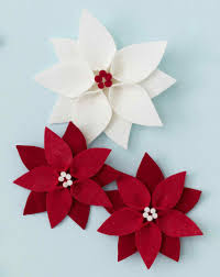 Easy Diy Felt Poinsettia Christmas Ornament Printable Christmas Ornaments Christmas Ornament Pattern Felt Christmas Tree