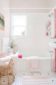 This upstairs bathroom was dark and windowless. 5 Pink Bathroom Ideas That Are Flattering For Everyone Shabby Chic Bathroom Girly Bathroom Girls Bathroom