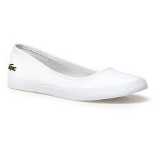 Black And White Ballet Flats Lacoste Women S Marthe Canvas Ballerina Flats 65 Liked On Polyvore Featuring Shoes Flats Sneak Canvas Ballet Shoes White Ballet Shoes White Canvas Shoes