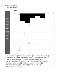 Already found the solution for z alphabetically? Sight Crossword Puzzle 4th 100 Fry Words 6 Letters M Z By Jon Coley