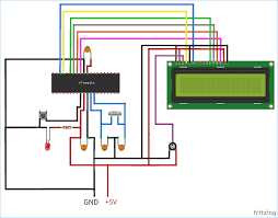 Interfacing 16x2 Lcd With Atmega16 Avr Microcontroller In 4 Bit Mode Microcontrollers Lcd Circuit Diagram