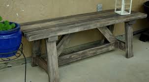 Use a waterproofing sealant or stain on wood and allow to dry. Rustic Wooden Stone Garden Benches