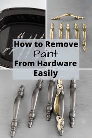 Cabinet and door hardware spray painting materials. How To Remove Paint From Hardware Easily Savvy Apron In 2020 Paint Remover Spray Paint Cabinets Hardware