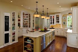 Dc Metro Kitchen Islands With Cooktops Traditional Glass Front Cabinets Pendant Lights Wooden Bar Chairs