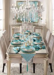 Layer Your Table With Textures And Colors Like White Sand And Aquamarine Dining Table Decor Dining Room Table Centerpieces Dining Room Table Decor