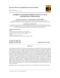 Saiba onde assistir à partida do futebol feminino nas olimpíadas. Pdf Zambian Teachers Profiles Of Ict Use In Mathematics Pedagogy
