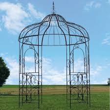 D'autant qu'en étant végétalisées, elles peuvent aussi nous protéger du soleil. Chemin De Campagne Grande Gloriette Pergola Tonnelle Fer Kiosque Jardin O215 Cm Pas Cher Achat Vente Pergolas Et Tonnelles Rueducommerce