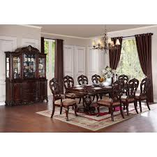 Seat the whole family in style with a dining set from homebase. Hefx Dublin 9 Piece 86 114 Inch Dining Set In Warm Cherry Table 2 Arm 8 Chairs Buy Online In Papua New Guinea At Papua Desertcart Com Productid 55803205