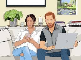 A smiling (and barefoot!) harry looks lovingly at meghan, who cradles her baby bump as she rests in his lap. Meghan And Harry Are Becoming Your Typical American Mega Celebrities The Washington Post