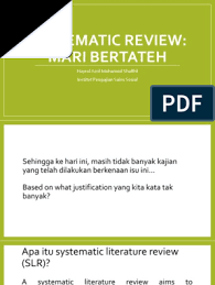 Apa yang perlu kita lakukan untuk membuat literature review? Slr2 2018 Pdf Qualitative Research Systematic Review