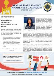 Timbalan pengerusi masjid sri petaling dipetik media mempersoal tindakan mendakwa. Circular No 71 20 Dealing With Workplace Harassment In Law Firms 27 Nov 2020 Johore Bar Committee