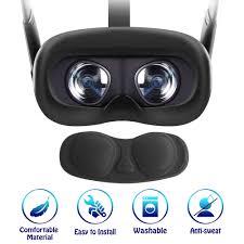 Dining table cover 4 seater round shape face forehead. Vr Cover Silicone Face Pad Mask Protective Lens For Oculus Quest Black Walmart Com Walmart Com