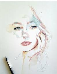 Pin By Paola Hugo On Girls Watercolor Art Face Art Painting Watercolor Face