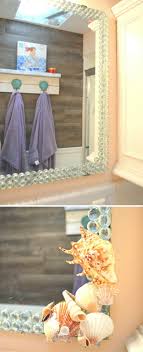 See more ideas about bathroom crafts, bathroom sets, crafts. Beach Themed Diy Seashells And Glass Gem Mirror Decor Beachy Bathroom Mirror Diy Home Decor Beach Mirror Decor Home Decor Mirrors Nautical Bathroom Decor