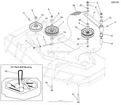 Snapper riding lawn mower parts. Snapper Pro 5901247 S125xtkav2352 52 Mid Mount Zero Turn Rider Parts Diagram For 52 Mower Deck Pulleys Belt Idler Arm S N 2016893014 Below
