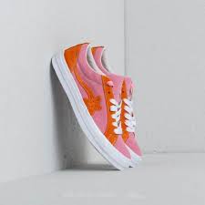 Converse one star x tyler the creator golf le fleur airway blue, men's size 9. Men S Shoes Converse X Tayler The Creator One Star Golf Le Fleur Ox Candy Pink Orange Peel White Footshop