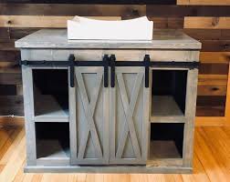 Barn Door Bathroom Vanity Free Shipping Etsy In 2020 Small Closet Door Ideas Furniture Giveaway Dining Room Buffet Table