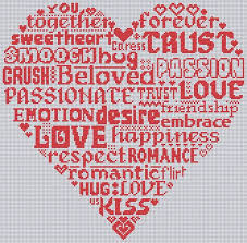 Also use our online tools and caption/border maker to chart your own text and words. Words Of Love Cross Stitch Pattern Chart Instant By Chartsandstuff 3 50 Cross Stitch Patterns Cross Stitch Love Butterfly Cross Stitch