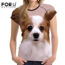 Us 22 99 Forudesigns Kawaii Dogs 3d Papillon Women Summer T Shirt Casual For Teen Girls O Neck Bodybuilding Female Shirts Female In T Shirts From